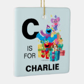 ゴマストリートパールとプレゼント セラミックオーナメント (右)