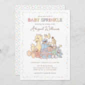 ゴマストリートパール紙吹雪ベビー振り掛け 招待状 (正面/裏面)