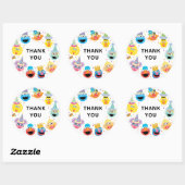 ゴマストリートパール紙吹雪誕生日ありがとう ラウンドシール (シート)