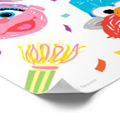 ゴマストリートパール紙吹雪誕生日へようこそ ポスター (角)