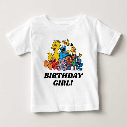 ゴマストリートパール誕生日ガール ベビーTシャツ (正面)