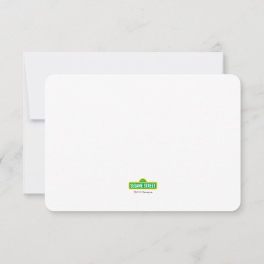 ゴマストリートパール赤ちゃんシャワーありがとう 招待状 (裏面)