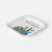 ゴマストリートパール赤ちゃんシャワー ペーパープレート (傾斜あり)