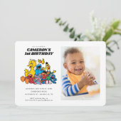 ゴマストリートパール1st誕生日と写真 招待状 (スタンド正面)