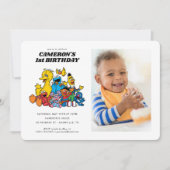 ゴマストリートパール1st誕生日と写真 招待状 (正面)