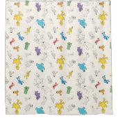 ゴマストリートパール |カラフルヴィンテージ シャワーカーテン (正面)