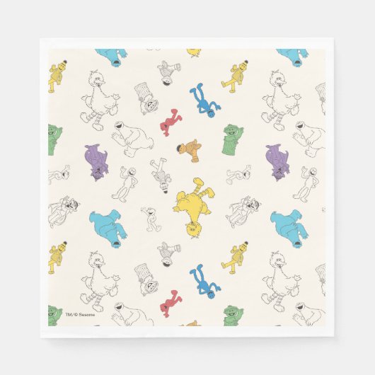 ゴマストリートパール |カラフルヴィンテージ スタンダードランチョンナプキン (正面)