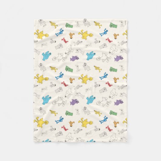 ゴマストリートパール |カラフルヴィンテージ フリースブランケット (正面)