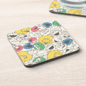 ゴマストリートパール |ビッグヘッドヴィンテージパターン コースター (左側)