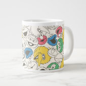 ゴマストリートパール |ビッグヘッドヴィンテージパターン ジャンボコーヒーマグカップ (正面右)