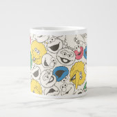 ゴマストリートパール |ビッグヘッドヴィンテージパターン ジャンボコーヒーマグカップ (正面)