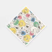 ゴマストリートパール |ビッグヘッドヴィンテージパターン スタンダードランチョンナプキン (角)