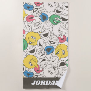 ゴマストリートパール  ビッグヘッド  名前の追加 ビーチタオル