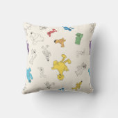 ゴマストリートパール |色ブロック クッション (裏面)