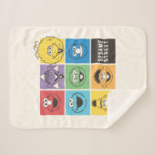 ゴマストリートパール |色ブロック シェルパブランケット (正面(横))