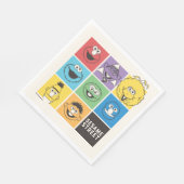 ゴマストリートパール |色ブロック スタンダードランチョンナプキン (角)