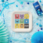 ゴマストリートパール |色ブロック ペーパープレート (パーティー)