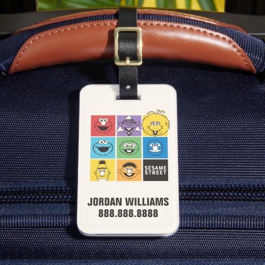 ゴマストリートパール |色ブロック |名前の追加 ラゲッジタグ (正面インサイチュ2)