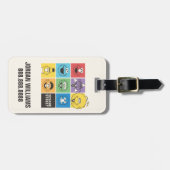 ゴマストリートパール |色ブロック |名前の追加 ラゲッジタグ (正面横)