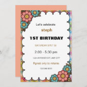 ゴマパーソナライズされた通り招待状 招待状 (正面/裏面)