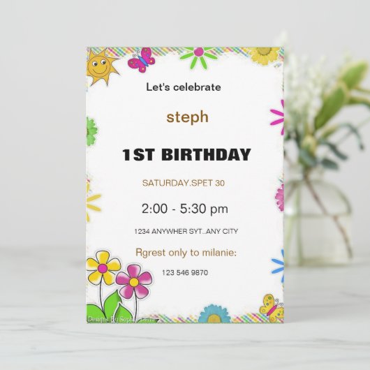 ゴマパーソナライズされた通り招待状 招待状 (スタンド正面)