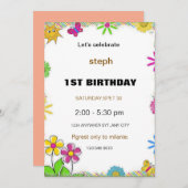 ゴマパーソナライズされた通り招待状 招待状 (正面/裏面)