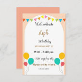 ゴマパーソナライズされた通り招待状 招待状 (正面/裏面)