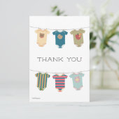 ゴマパールのボディスーツ赤ちゃんシャワー サンキューカード (スタンド正面)