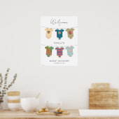 ゴマパールボディスーツ赤ちゃんシャワー歓迎 ポスター (キッチン)