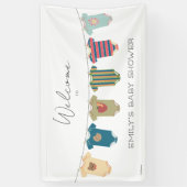 ゴマパールボディスーツ赤ちゃんシャワー歓迎 横断幕 (縦)