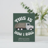 ゴミおもしろいトラックの運転私は転が ポストカード (スタンド正面)