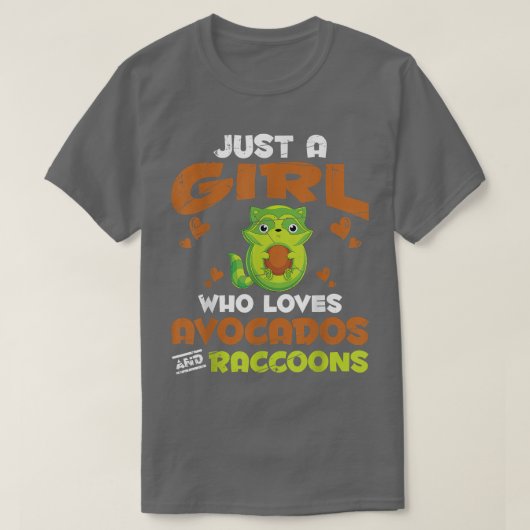 ゴミおもしろいパンダアボカド動物愛好家ガールズウィメンズ Tシャツ (デザイン正面)