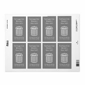 ゴミおもしろい缶ミニビアラベル ラベル (フルシート)