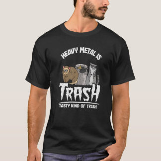ゴミが美味しいヘビーメタルはゴミ アライグマO Tシャツ