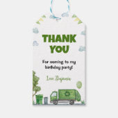 ゴミごみトラック誕生日ありがとうラベル ギフトタグ (正面)