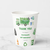 ゴミごみトラック1st誕生日パーティー紙カップ 紙コップ (裏面)