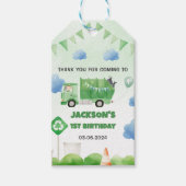 ゴミごみトラック1st誕生日パーティー ギフトタグ (正面)