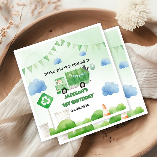 ゴミごみトラック1st誕生日パーティー スタンダードカクテルナプキン