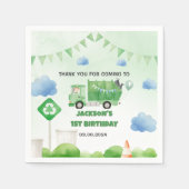 ゴミごみトラック1st誕生日パーティー スタンダードカクテルナプキン (正面)