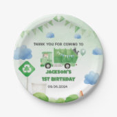 ゴミごみトラック1st誕生日パーティー ペーパープレート (正面)