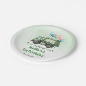 ゴミごみトラック1st誕生日パーティー ペーパープレート (アングル)