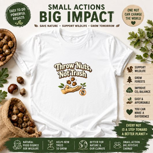 ゴミではなく木の実を Tシャツ