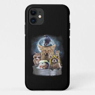 ゴミのような動物たちが月に吠える 面白いチーム・トラッシュ iPhone 11 ケース