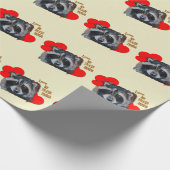 ゴミのパンダのルーンかわいいスカベンジャー泥棒 ラッピングペーパー (角)