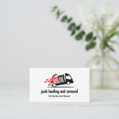 ゴミの取り除き赤黒ジャンク運搬 名刺 (スタンド正面)