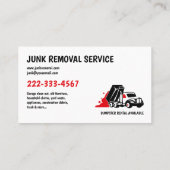 ゴミの取り除き赤黒ジャンク運搬 名刺 (裏面)