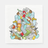 ゴミの山 汚いゴミ 廃棄物 再生利用 くず スタンダードランチョンナプキン (正面)