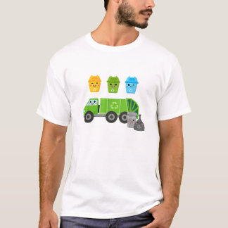 ゴミの日が大好きな小さな子供 Tシャツ
