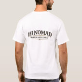 ゴミを残さず足跡を – ビンテージキャンプとハイキング Tシャツ (裏面)