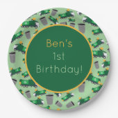 ゴミカスタマイズトラックパターンのリサイクル ペーパープレート (正面)